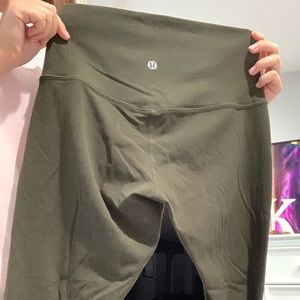 army green lululemon align leggings